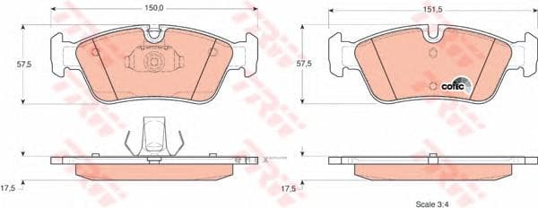 OEM PAD KIT, DISC BRAKE GDB1348