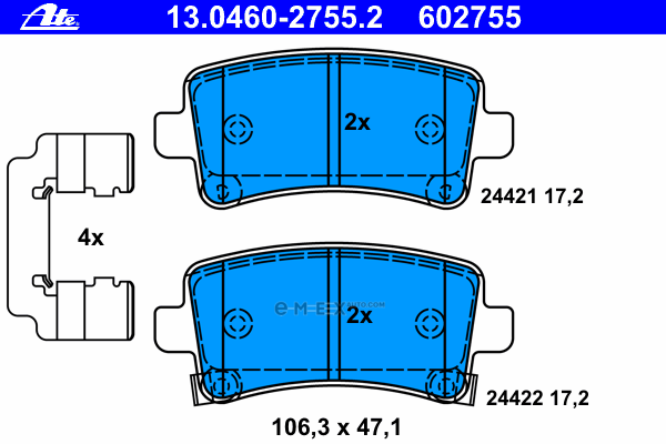 OEM PAD KIT, DISC BRAKE 13046027552