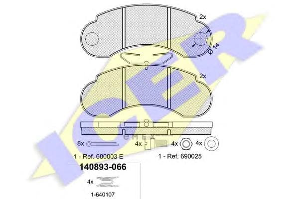 OEM BRAKE PAD FOR MB 140893