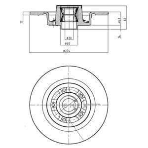 OEM SINGLE DISC BEARING & ABS RING BG9026RS