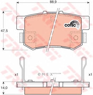 OEM PAD KIT, DISC BRAKE GDB3175