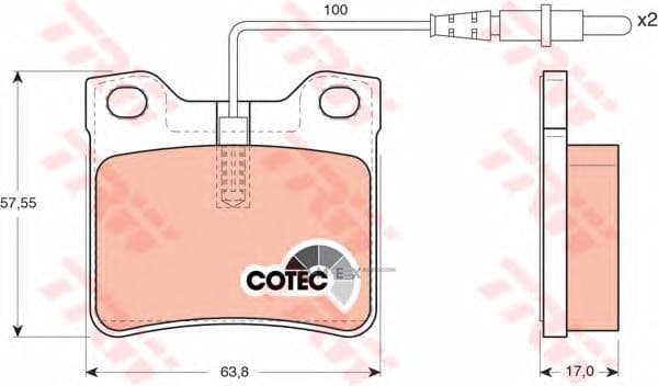 OEM PAD KIT, DISC BRAKE GDB1289