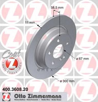 OEM BRAKE DISC REAR DB W220/S280,S320 400360820