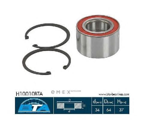 OEM BEARING, HUB H10010BTA