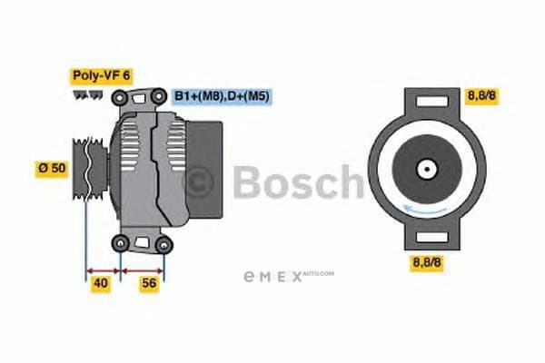 OEM DREHSTROMLICHTMASCHINE I.AT. 0986043900