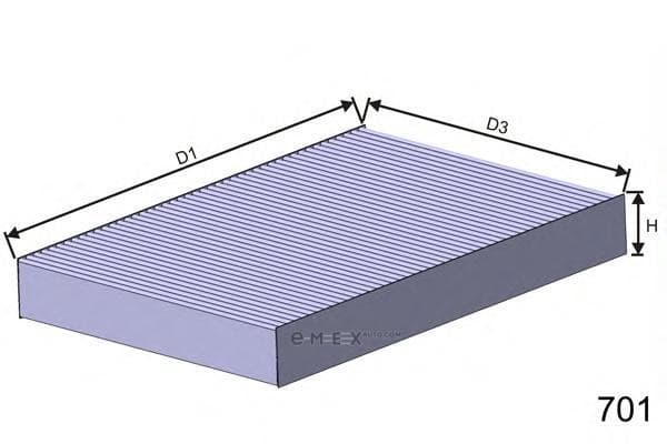 OEM FILTER ASSY, CABIN AIR HB144