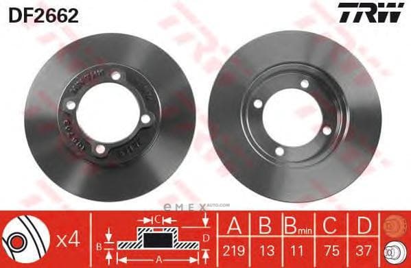 OEM BRAKE ROTOR DF2662