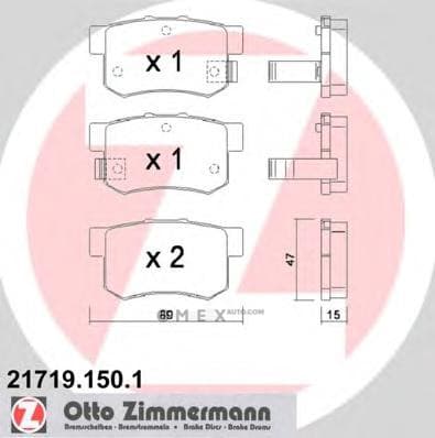 OEM PAD KIT, DISC BRAKE 217191501