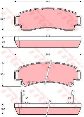 OEM PAD KIT, DISC BRAKE GDB1014