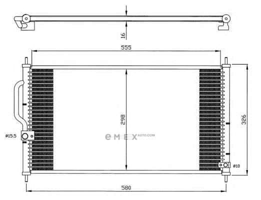 OEM RADIATOR ASSY, A/C 35627