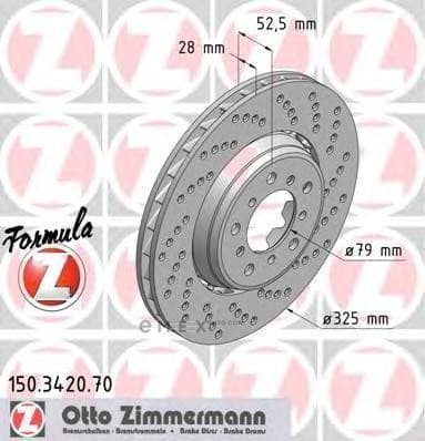 OEM BRAKE DISC FRT BMW E46/M3/RH 150342070