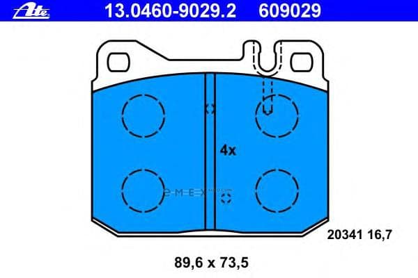 OEM PAD KIT, DISC BRAKE 13046090292