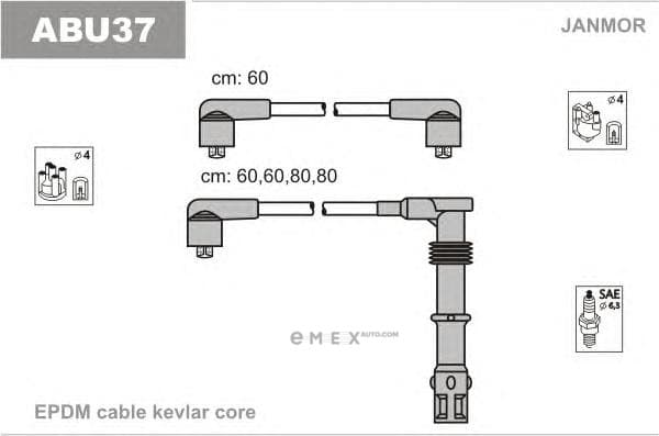 OEM WIRES FOR SPARK PLUGS ABU37