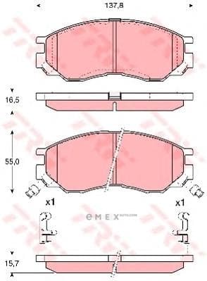 OEM PAD KIT, DISC BRAKE GDB1286