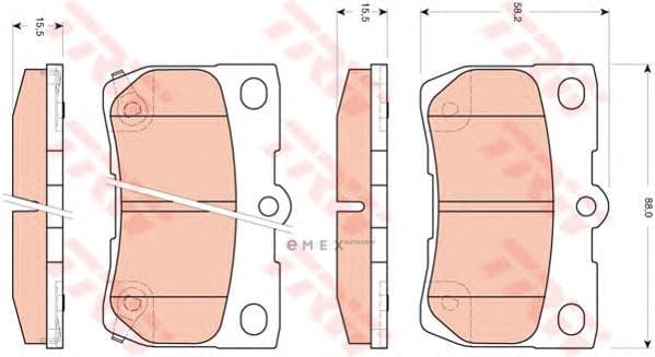 OEM PAD KIT, DISC BRAKE GDB3399