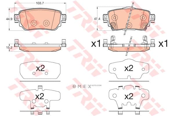 OEM PAD KIT, DISC BRAKE GDB3617