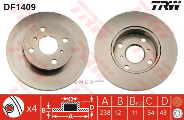 OEM BRAKE ROTOR DF1409