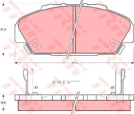 OEM PAD KIT, DISC BRAKE GDB1137