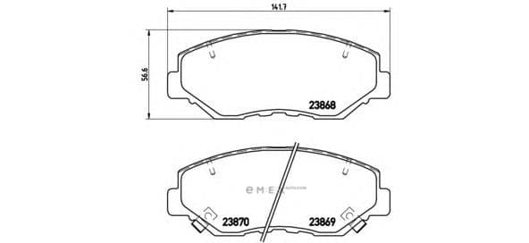 OEM PAD KIT, DISC BRAKE P28035