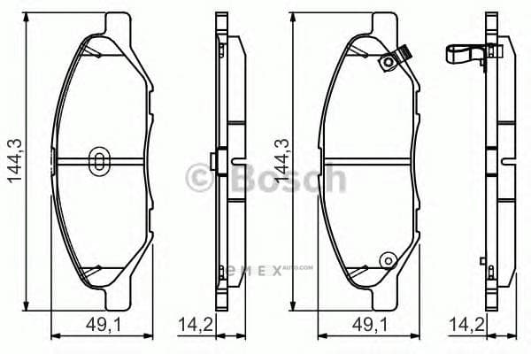 OEM PAD KIT, DISC BRAKE 0986495133