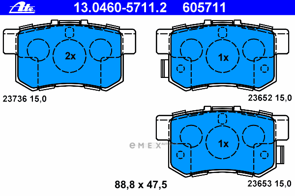 OEM PAD KIT, DISC BRAKE 13046057112