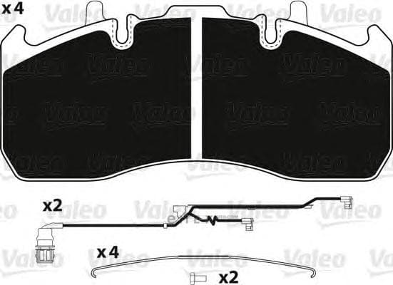 OEM BRAKE PADS VLV FHII 06-, FHIII 13- 2917301 882243