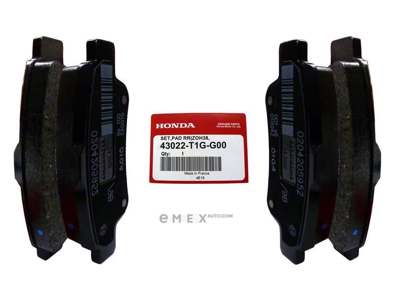 OEM PAD SET, RR. (ZOH38, 43022T1GG00