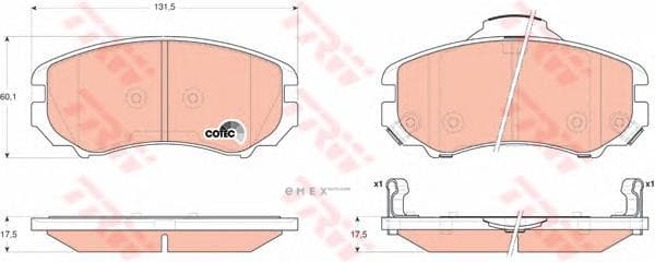 OEM PAD KIT, DISC BRAKE GDB3352