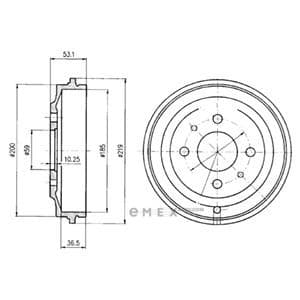 OEM BRAKE DRUM BF389