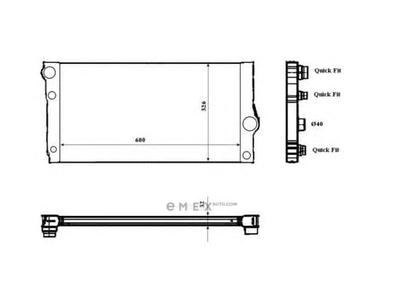 OEM RADIATOR ASSY, A/C 53817