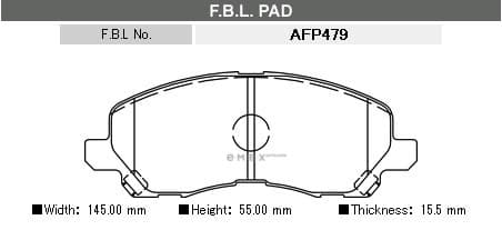 OEM PAD KIT, DISC BRAKE AFP479