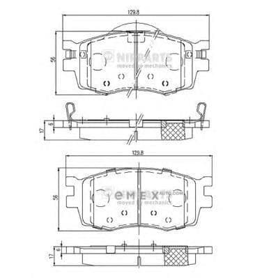 OEM NIPPARTS BRAKE PADS J3600542