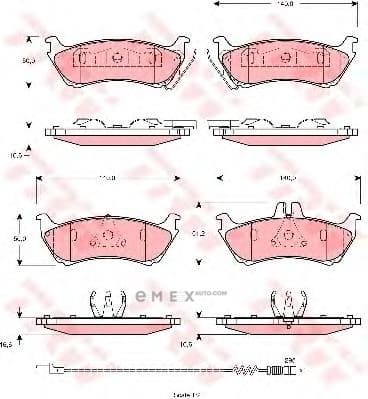 OEM PAD KIT, DISC BRAKE GDB1456