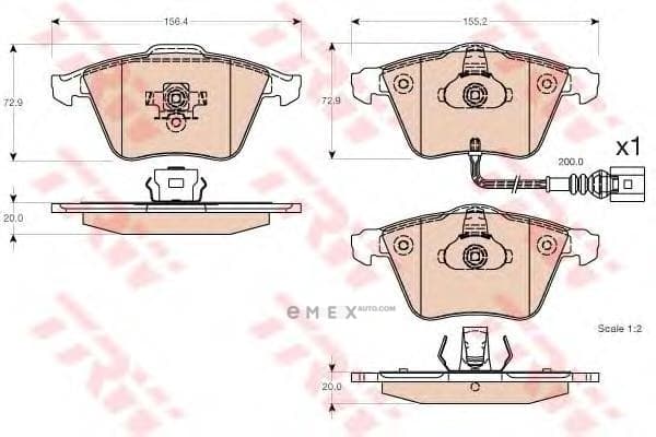 OEM PAD KIT, DISC BRAKE GDB1616