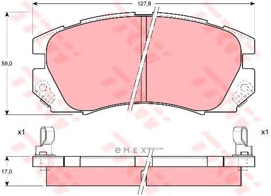 OEM PAD KIT, DISC BRAKE GDB1179