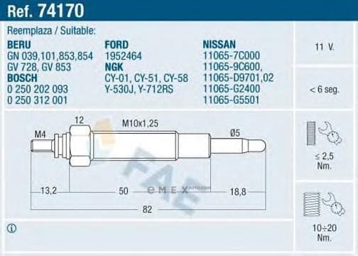 OEM SPARK PLUG 74170