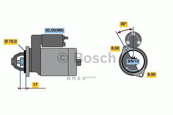 OEM ANLASSER I.AUST. 0986018570