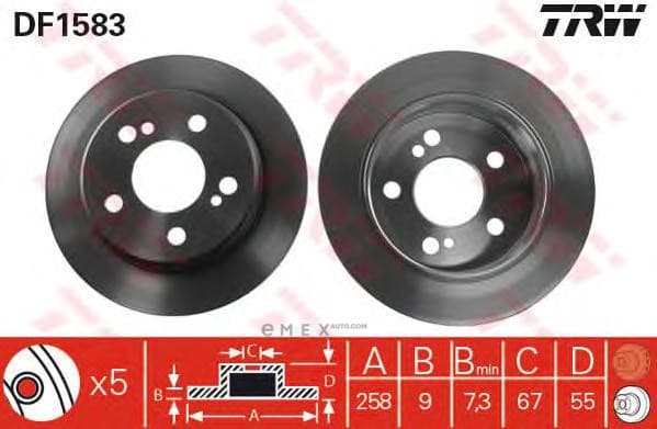 OEM BRAKE ROTOR DF1583