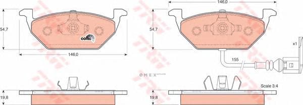 OEM PAD KIT, DISC BRAKE GDB1386