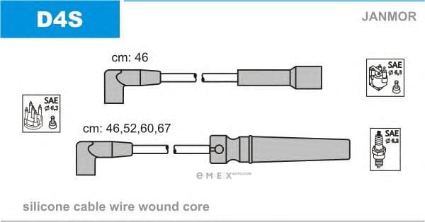 OEM WIRES FOR SPARK PLUGS D4S