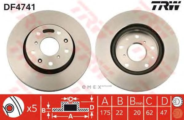 OEM BRAKE ROTOR DF4741