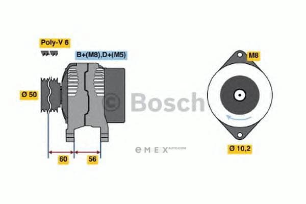 OEM DREHSTROMLICHTMASCHINE I.A. 0986043680