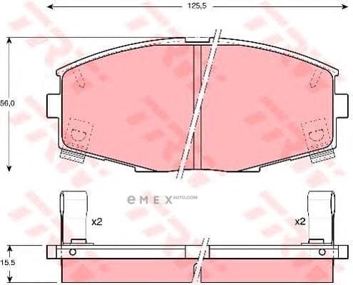 OEM PAD KIT, DISC BRAKE GDB880