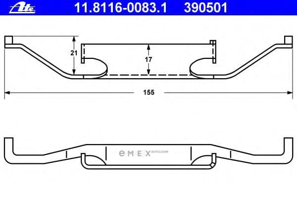 OEM SPRING SET, DISC BRAKE 11811600831