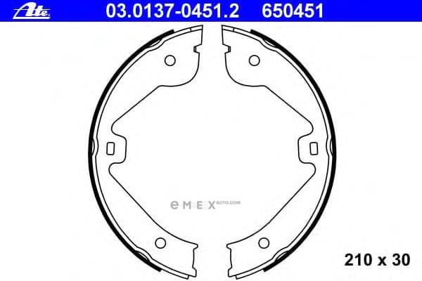 OEM BRAKE SHOE SET DB W164/JEEP ML/2005->I 03013704512