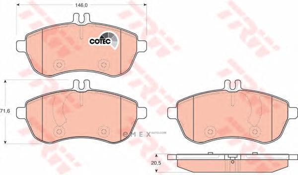 OEM PAD KIT, DISC BRAKE GDB1736