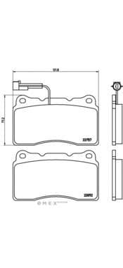 OEM Brake Pad FR GHIBLI III (M157) 3.0 [13-18] P23115