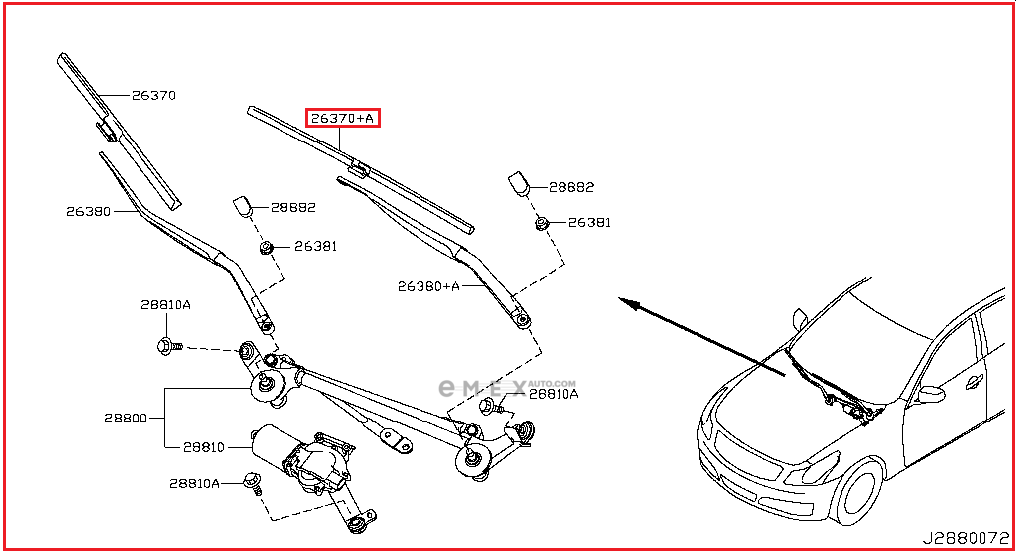 OEM WIPER BLADE ASSY 288901MA0A