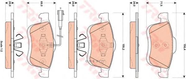 OEM PAD KIT, DISC BRAKE GDB1864