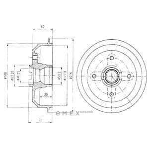 OEM BRAKE DRUM BF107